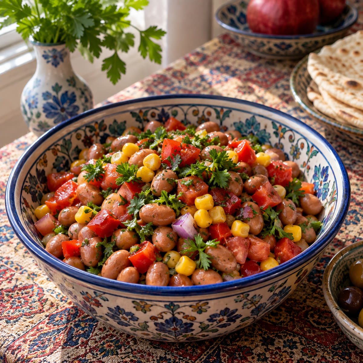 سالاد لوبیا چیتی