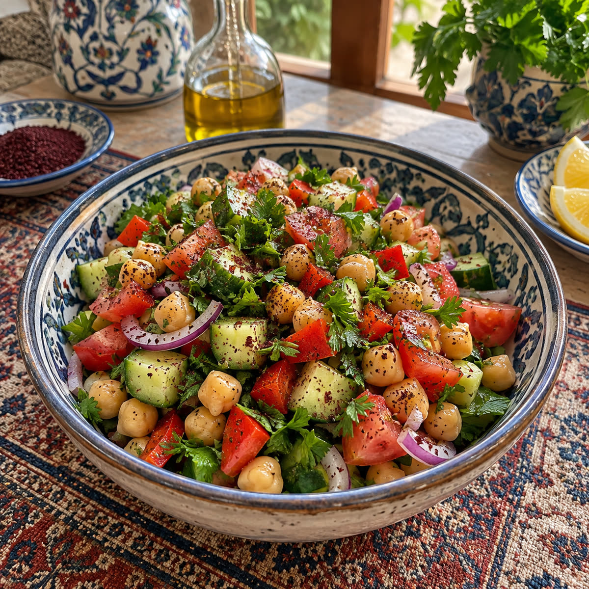 سالاد نخود مدیترانه‌ای