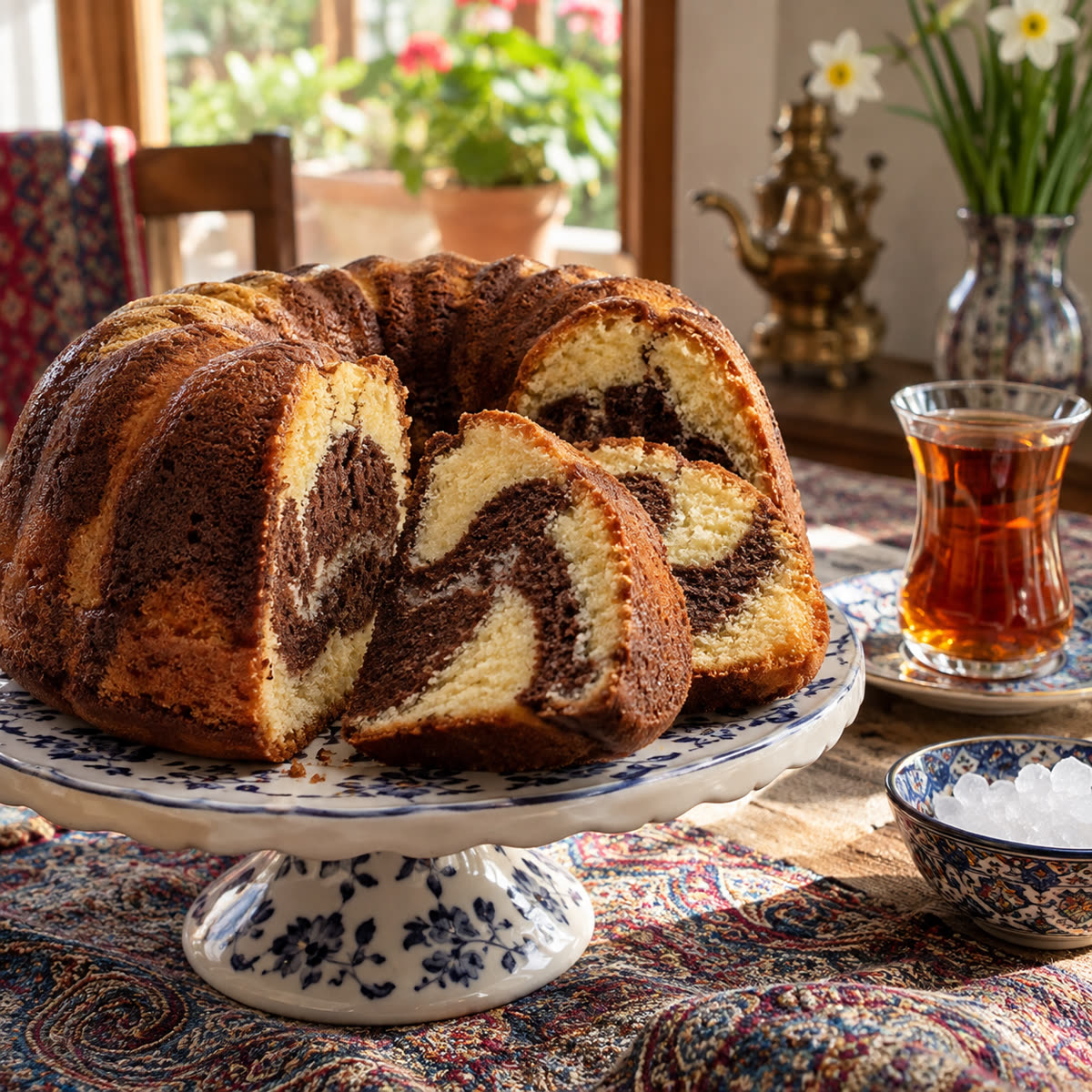 کیک مرمری