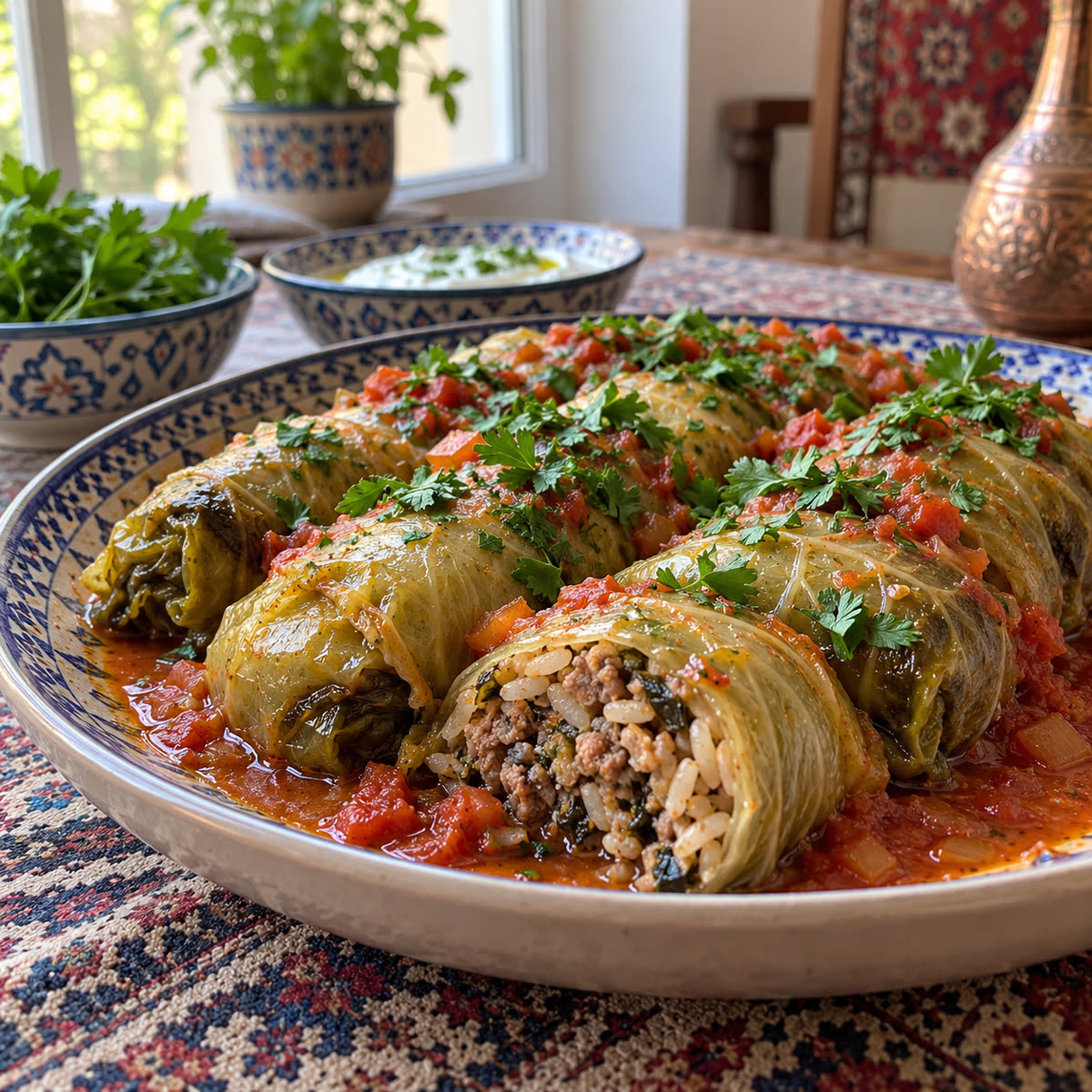 دلمه کاهو