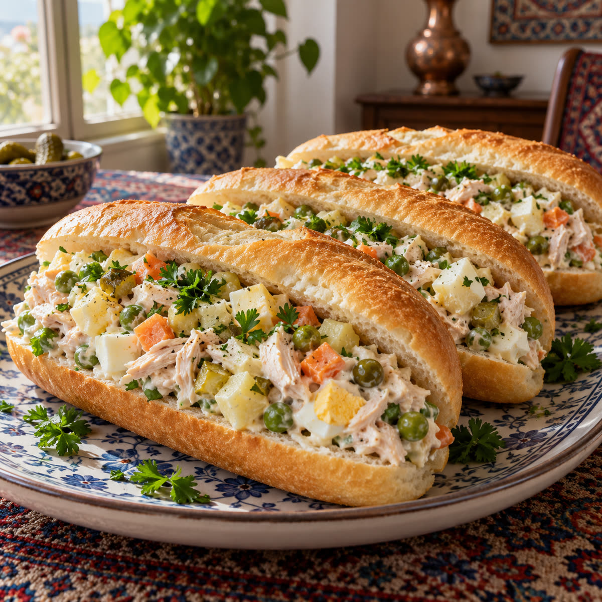 ساندویچ سالاد الویه