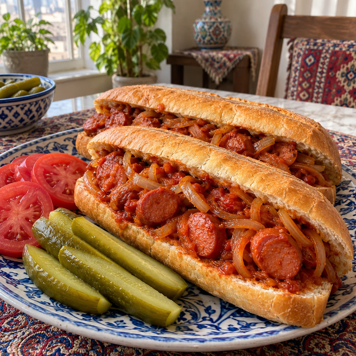 ساندویچ سوسیس بندری