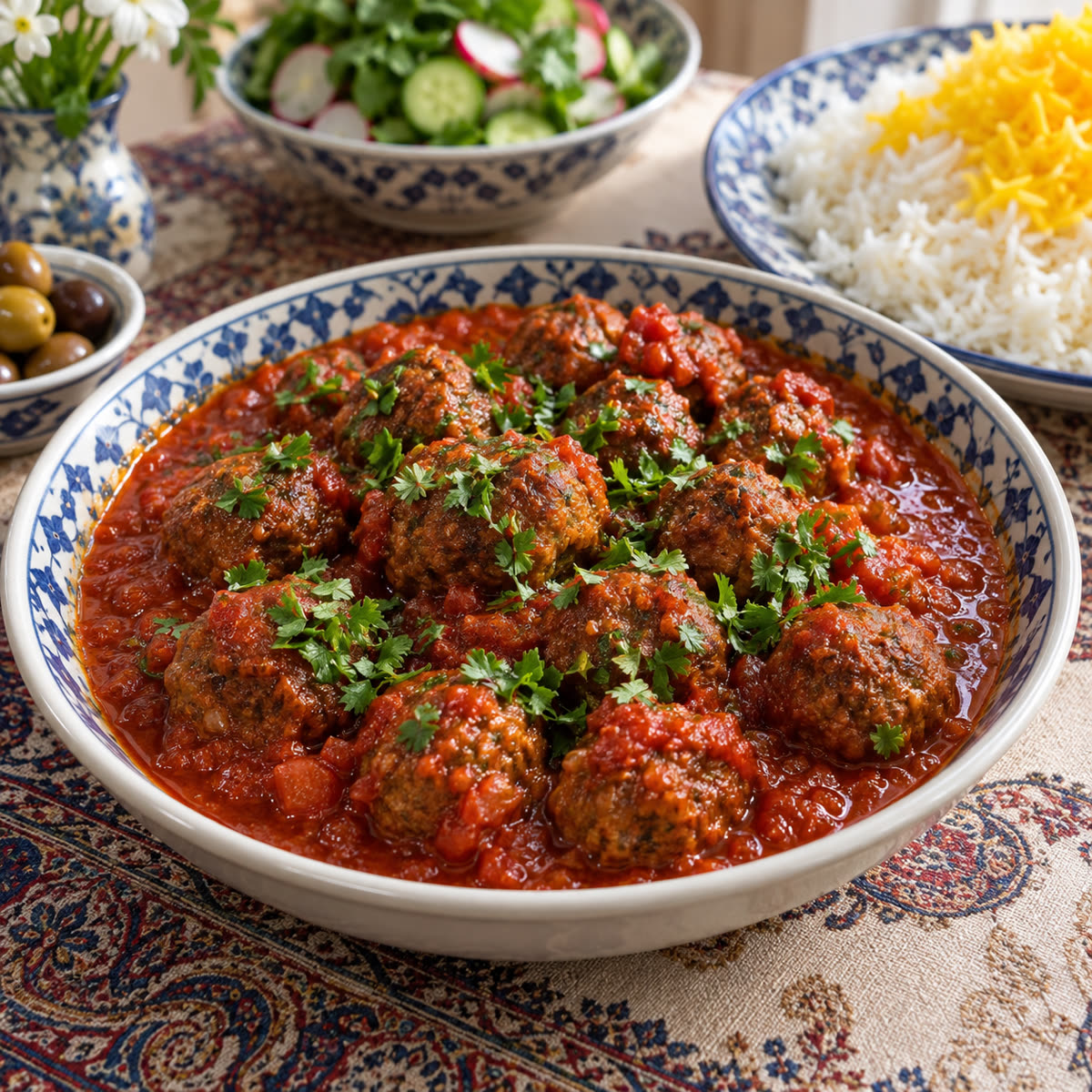 کوفته قلقلی با سس گوجه
