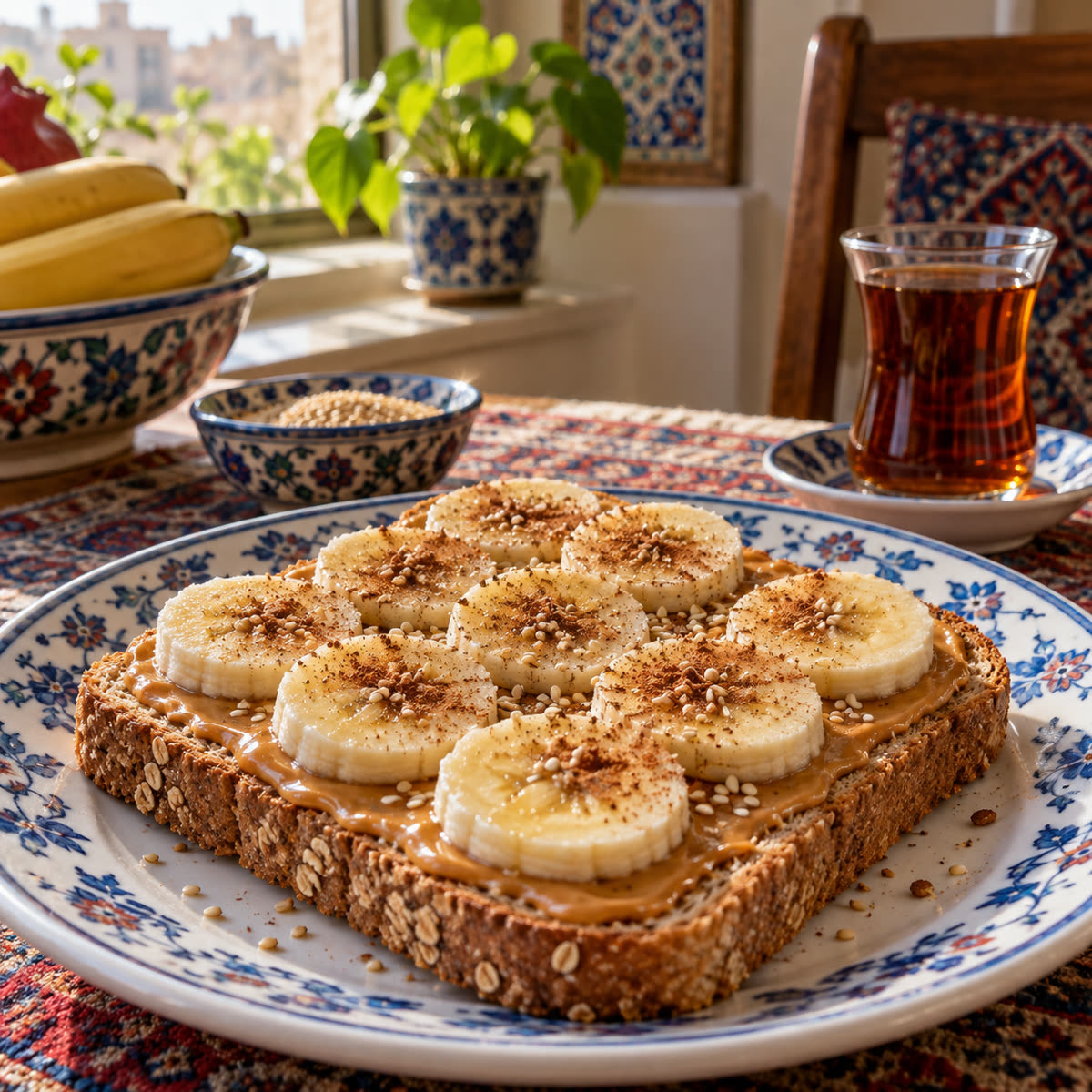 تست کره بادام‌زمینی و موز